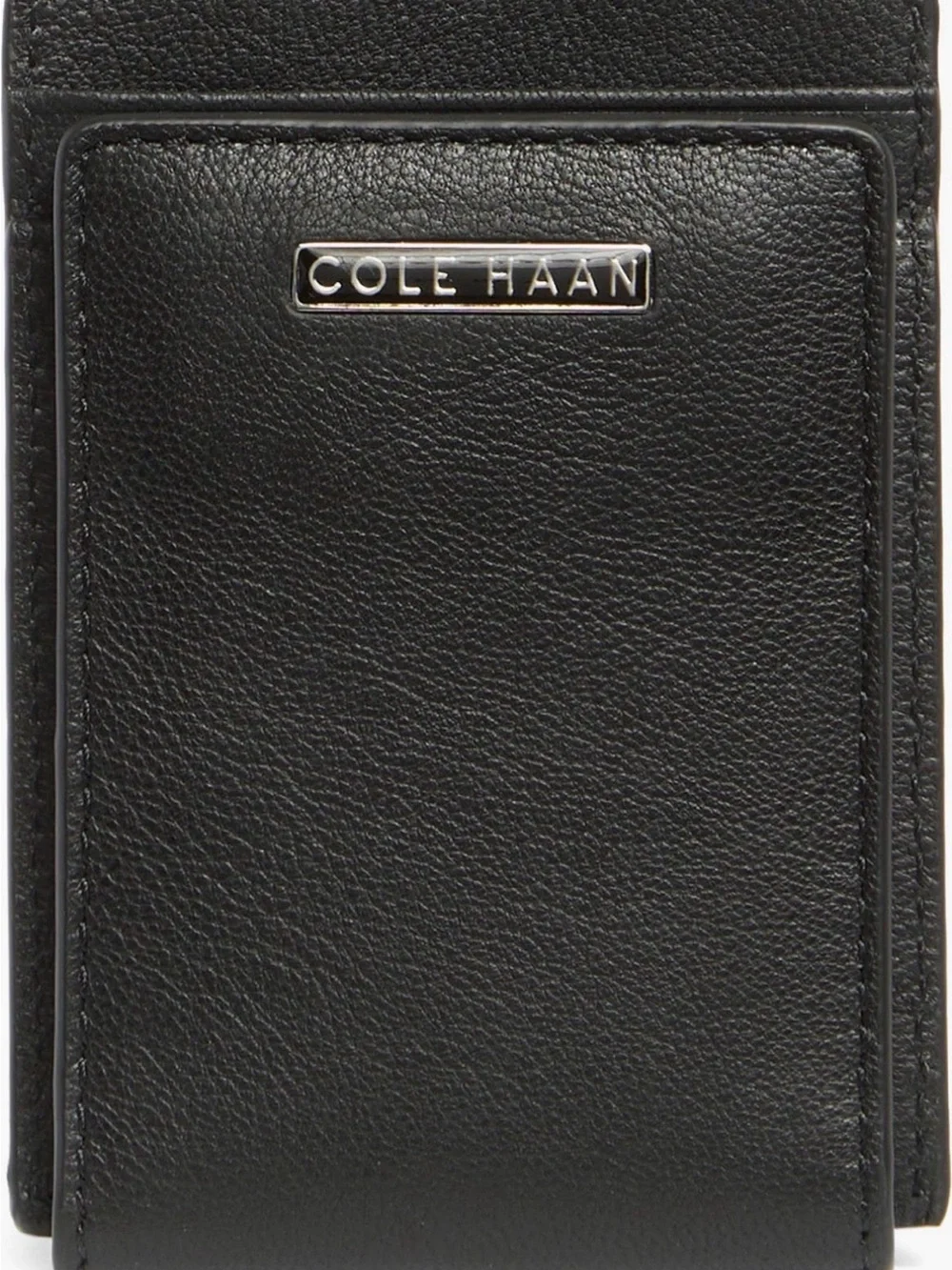 NIB Cole Haan Slim Magnetic Front Pocket Wallet - Black Leather
